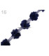 TIRA FLORES DE TUL 1 mt x 6 cm