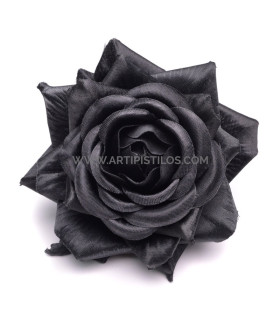 Tecido Rosa "royal" 10.5 Cm Preto - plástico