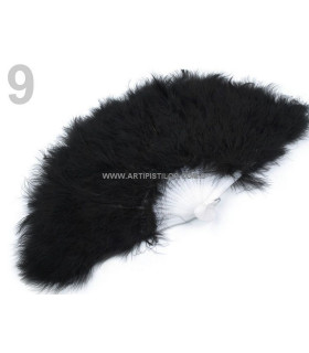 Abanico De Plumas 50 - 65 Cms. Negro - plastico