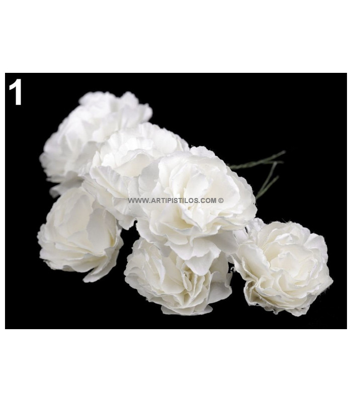 POMO DE 6 MINIFLORES DE PAPEL 4,5 CM DIÁMETRO