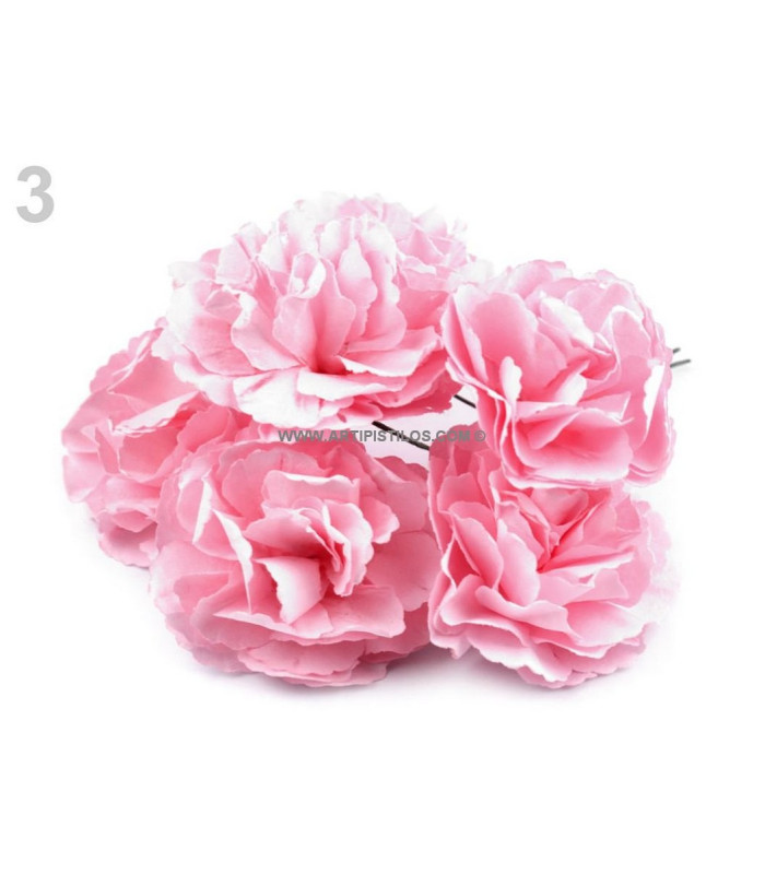 POMO DE 6 MINIFLORES DE PAPEL 4,5 CM DIÁMETRO