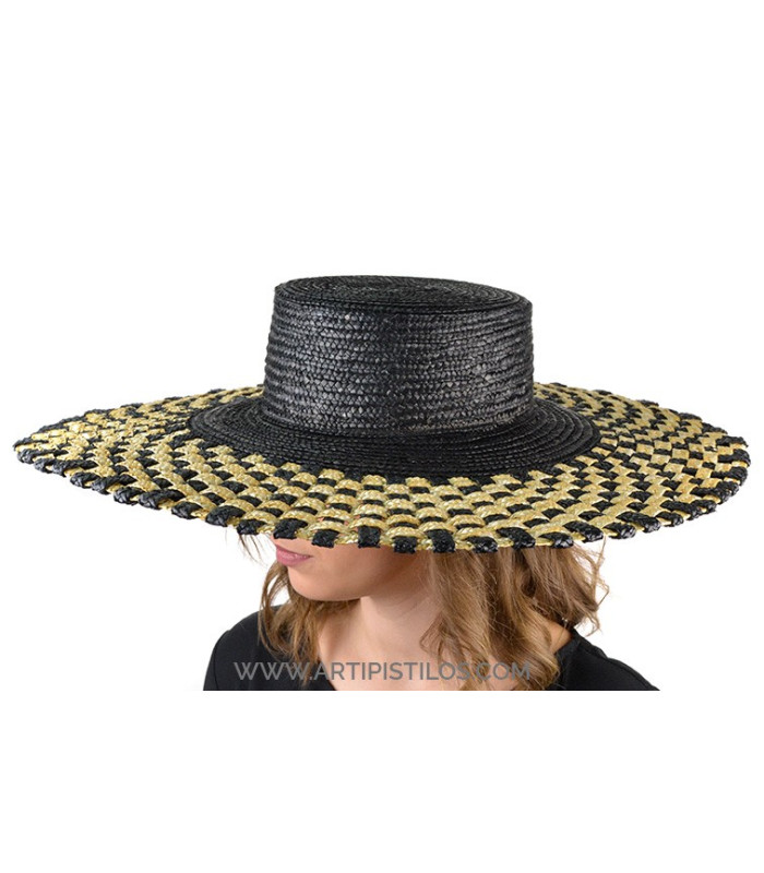 Straw braided natural hat "LOVELACE"