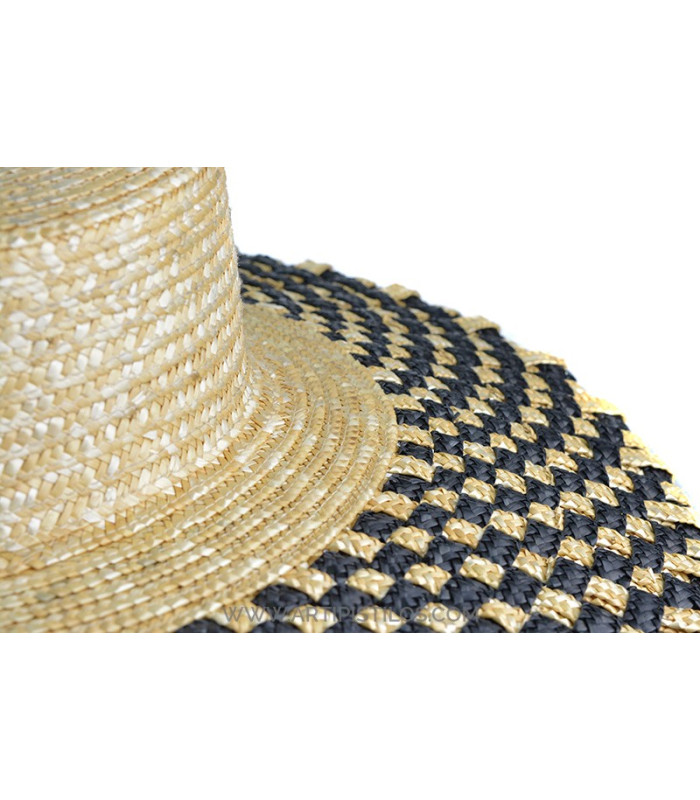 Straw braided natural hat "CURIE"