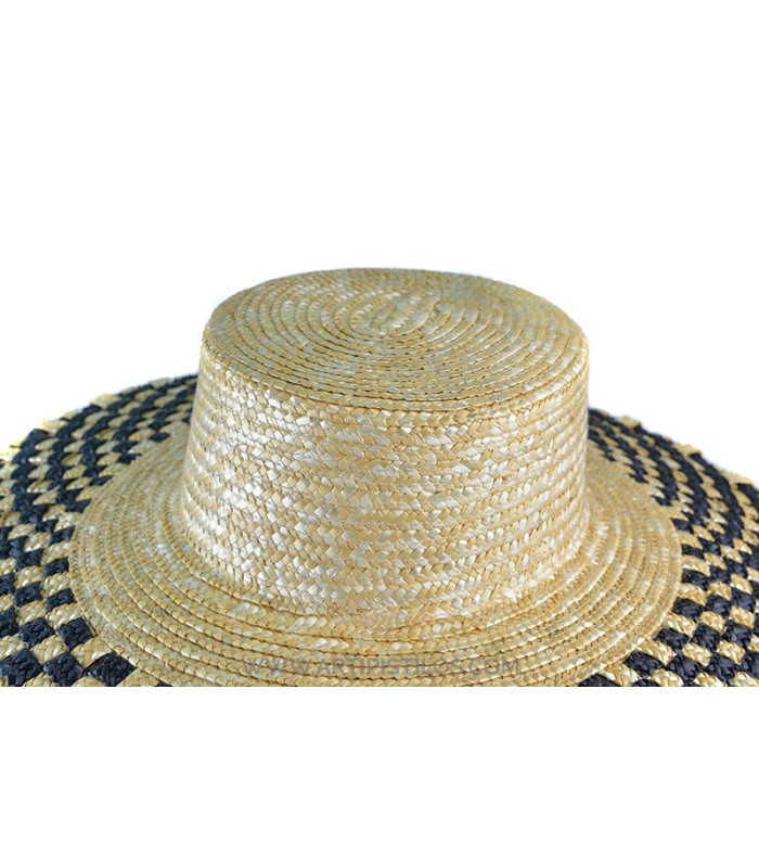 Straw braided natural hat "CURIE"