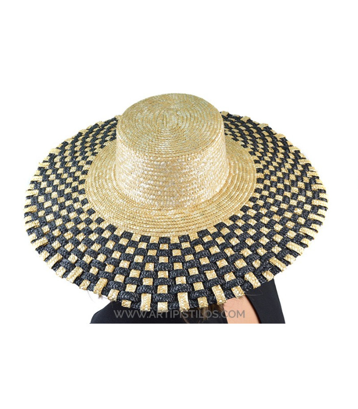 Straw braided natural hat "CURIE"