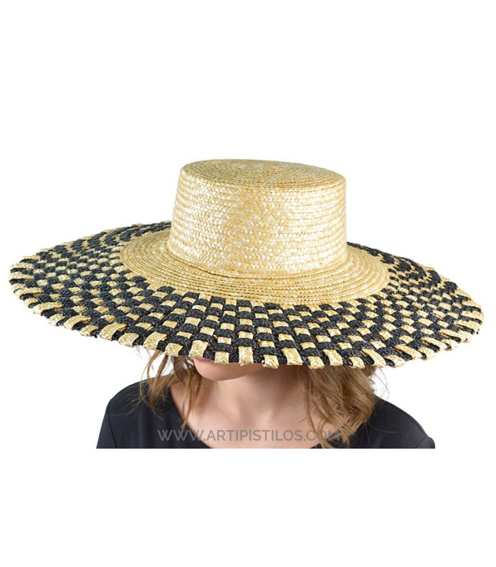 Straw braided natural hat "CURIE"