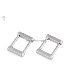 Hebilla Metálica 20 X 25 Mm Niquel - bolsos