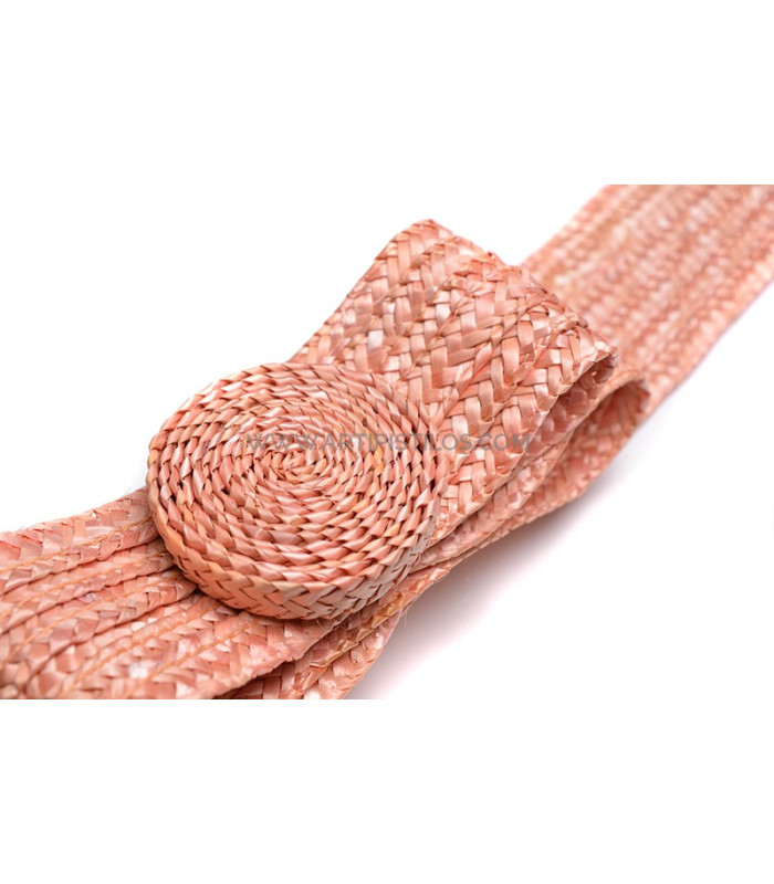 Braided natural straw ornament "FLOR"
