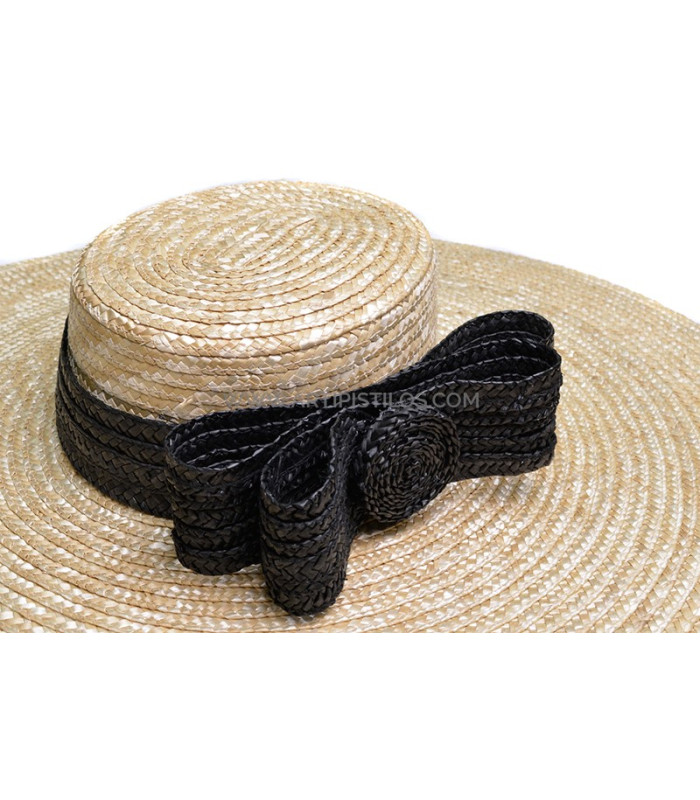 Braided natural straw ornament "FLOR"