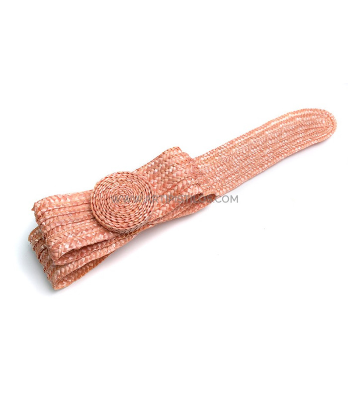 Braided natural straw ornament "FLOR"