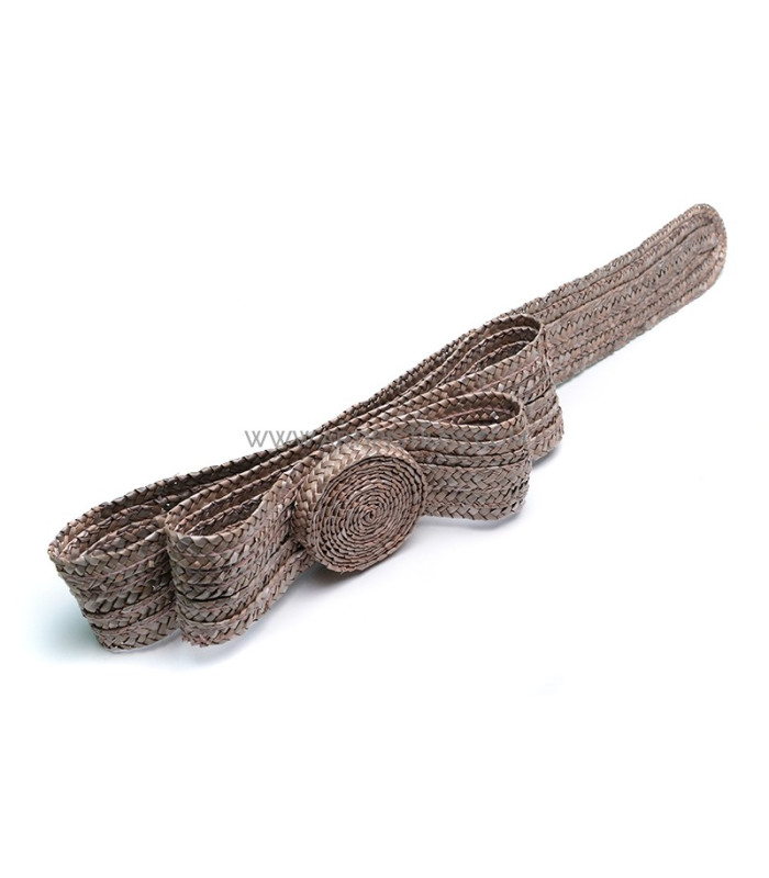 Braided natural straw ornament "FLOR"