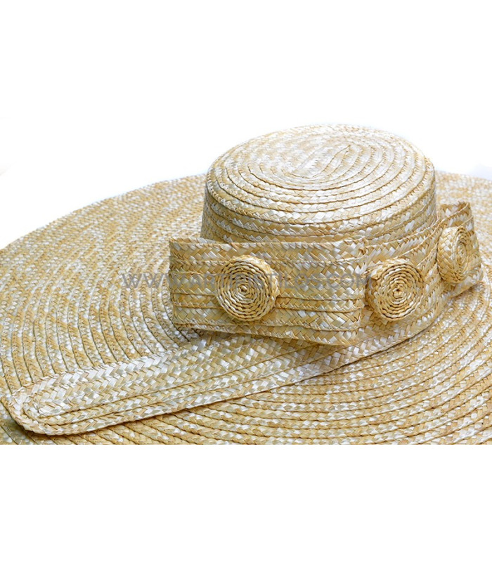 Ornamento de paja natural trenzada "BELT"