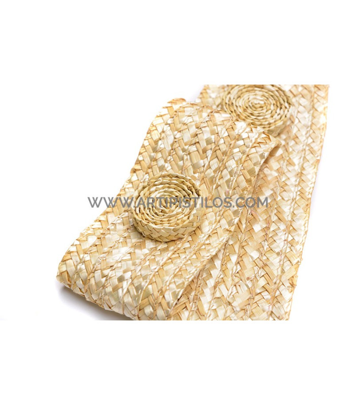 Ornamento de paja natural trenzada "BELT"