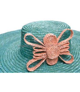 Ornamento De Paja Natural Trenzada "mariposa" - pamelas y tocados - pamelas y tocados - pamelas y tocados - pamelas y tocados - pamelas y tocados - pa