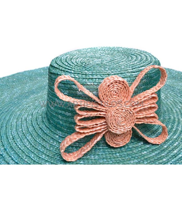 Ornamento de paja natural trenzada "MARIPOSA"