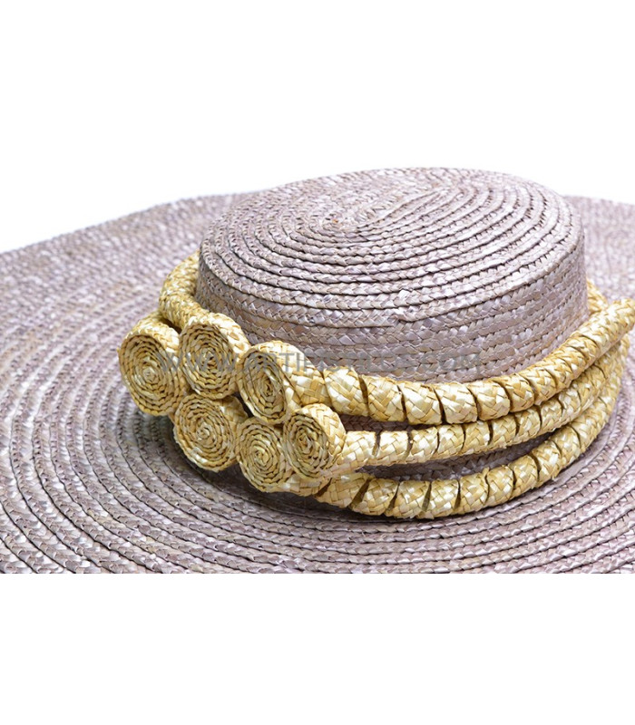 Braided natural straw ornament "OCTOPUS"