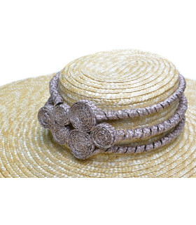 Ornamento De Paja Natural Trenzada "octopus" - pamelas y tocados - pamelas y tocados - pamelas y tocados - pamelas y tocados - pamelas y tocados - pam
