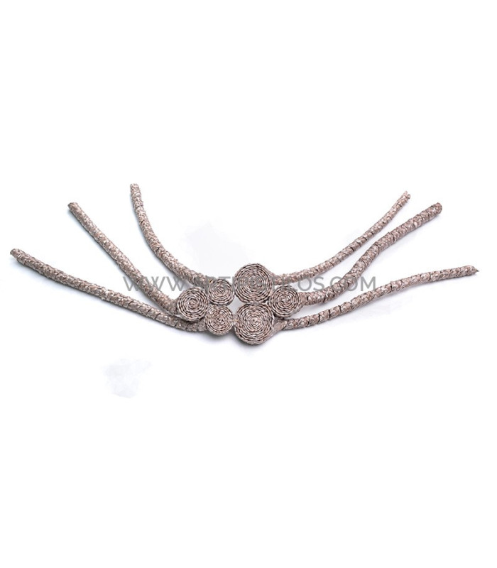 ORNAMENTO DE PAJA NATURAL TRENZADA "OCTOPUS"