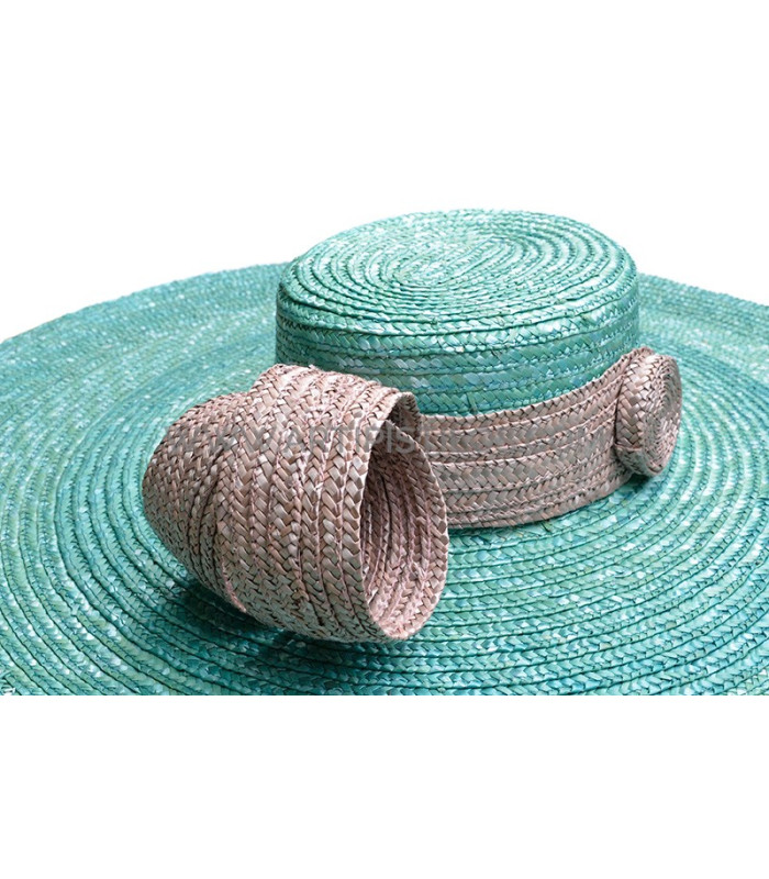 Ornamento de paja natural trenzada "MAUD"