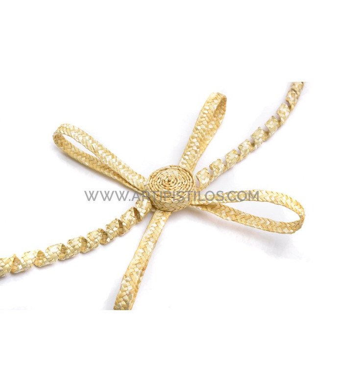 Ornamento de paja natural trenzada "ASPAS"