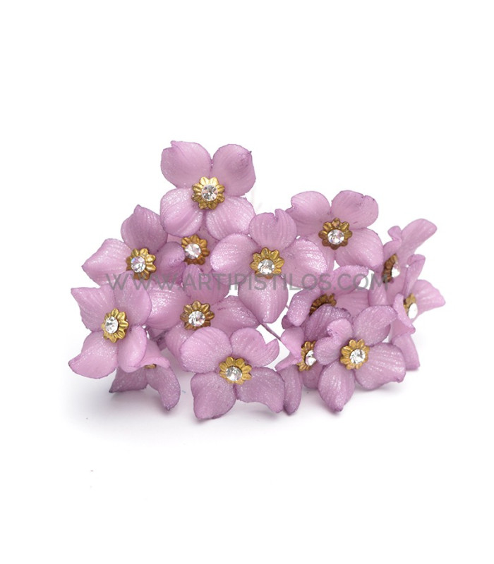 FLOR DE PORCELANA FRIA 2 CM CON STRASS