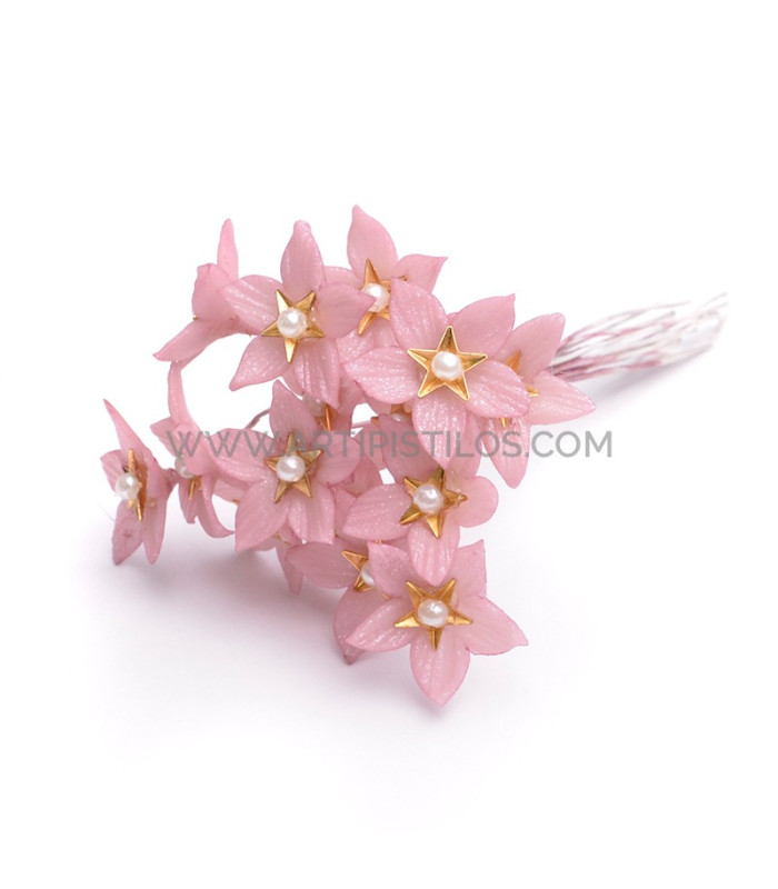 FLOR DE PORCELANA FRÍA CON PERLA 1,8 CM