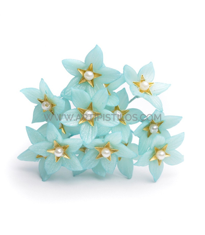 FLOR DE PORCELANA FRÍA CON PERLA 1,8 CM