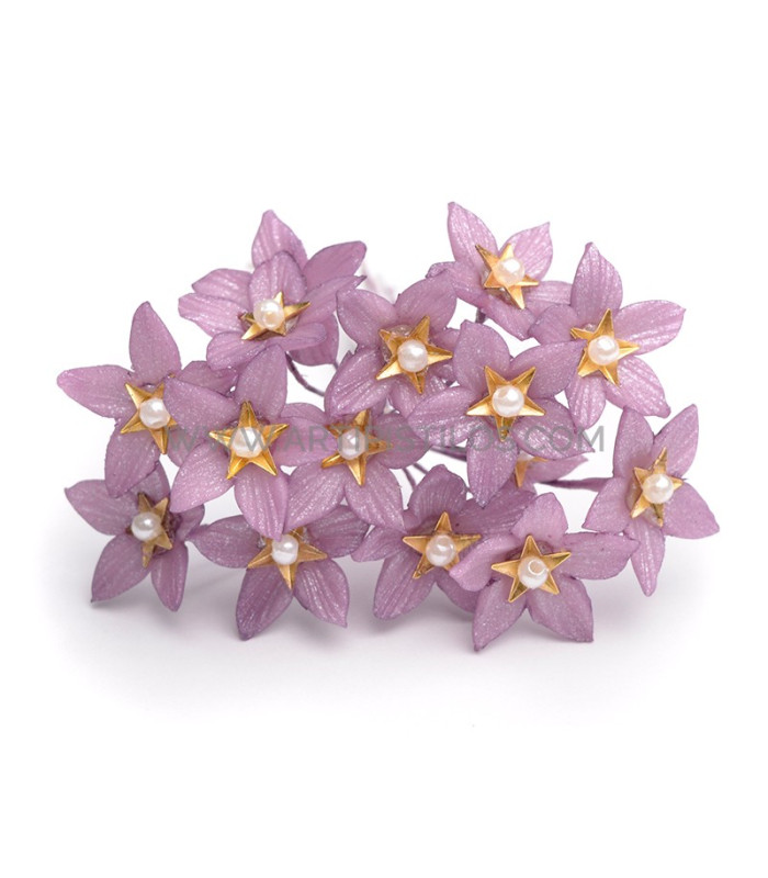 FLOR DE PORCELANA FRÍA CON PERLA 1,8 CM