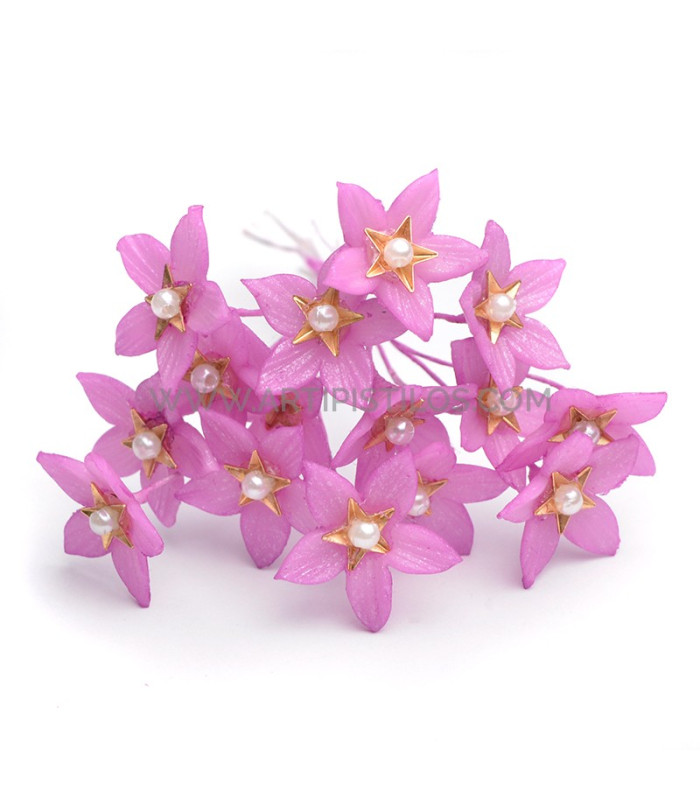 FLOR DE PORCELANA FRÍA CON PERLA 1,8 CM
