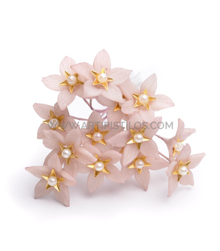 FLOR DE PORCELANA FRÍA CON PERLA 1,8 CM