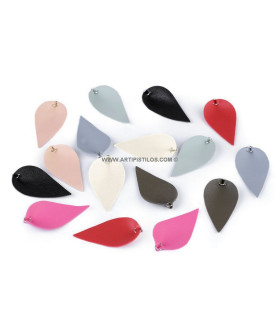 Synthetic Leather leaf  6,2 x 3,4 cm