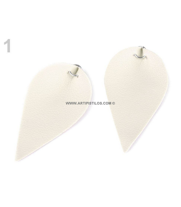 Synthetic Leather leaf  6,2 x 3,4 cm