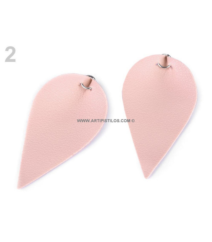 Synthetic Leather leaf  6,2 x 3,4 cm