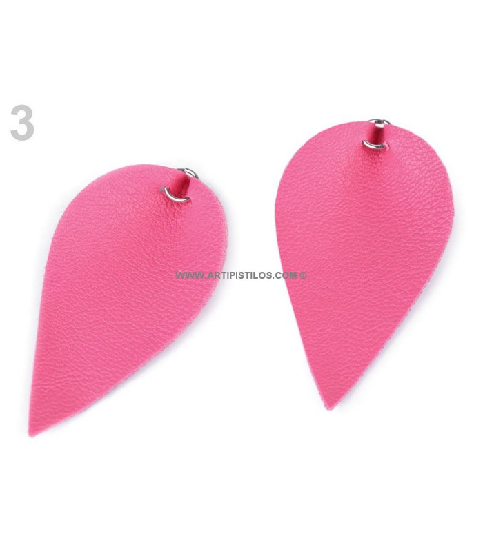 Synthetic Leather leaf  6,2 x 3,4 cm