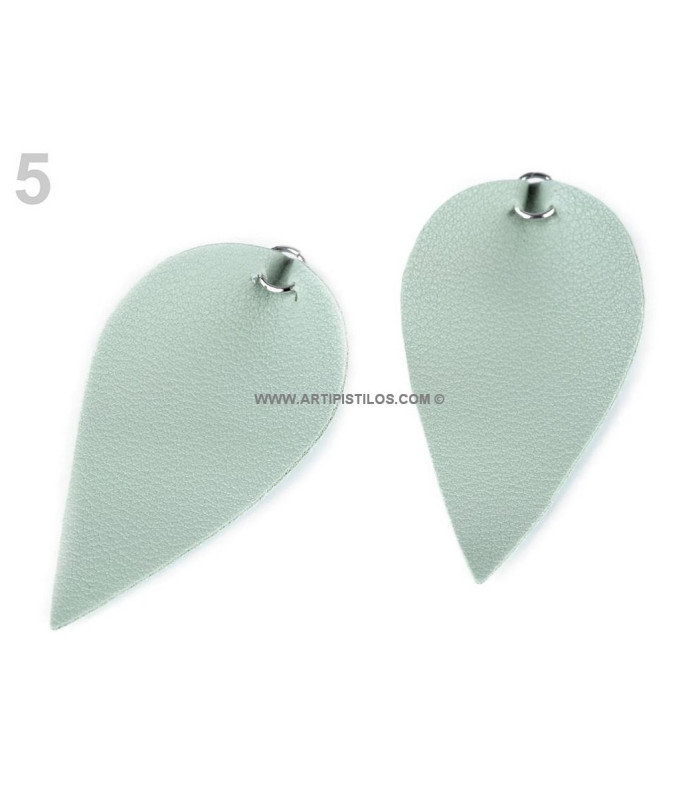 Synthetic Leather leaf  6,2 x 3,4 cm