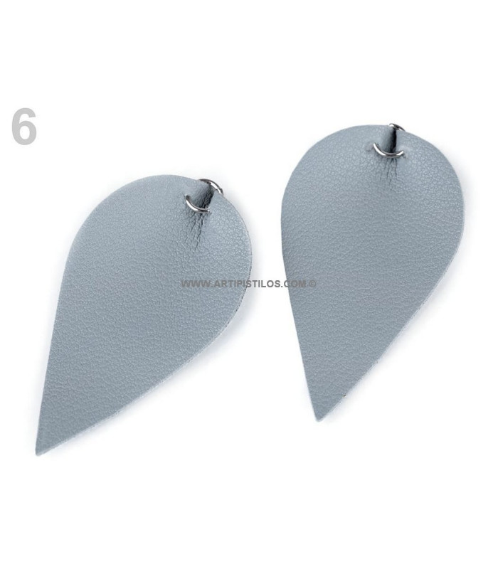 Synthetic Leather leaf  6,2 x 3,4 cm