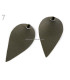 Synthetic Leather leaf  6,2 x 3,4 cm