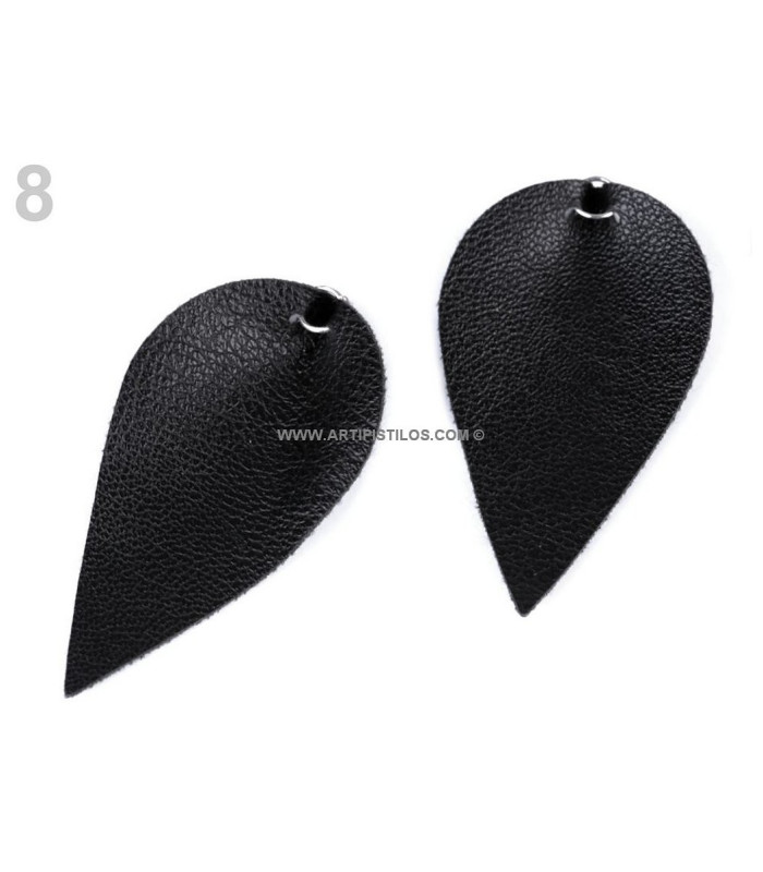 Synthetic Leather leaf  6,2 x 3,4 cm