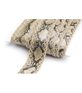 Cinta Decorativa Imitación Piel Beige - tocados para