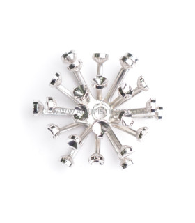 Aplicação metálica de 2 peças