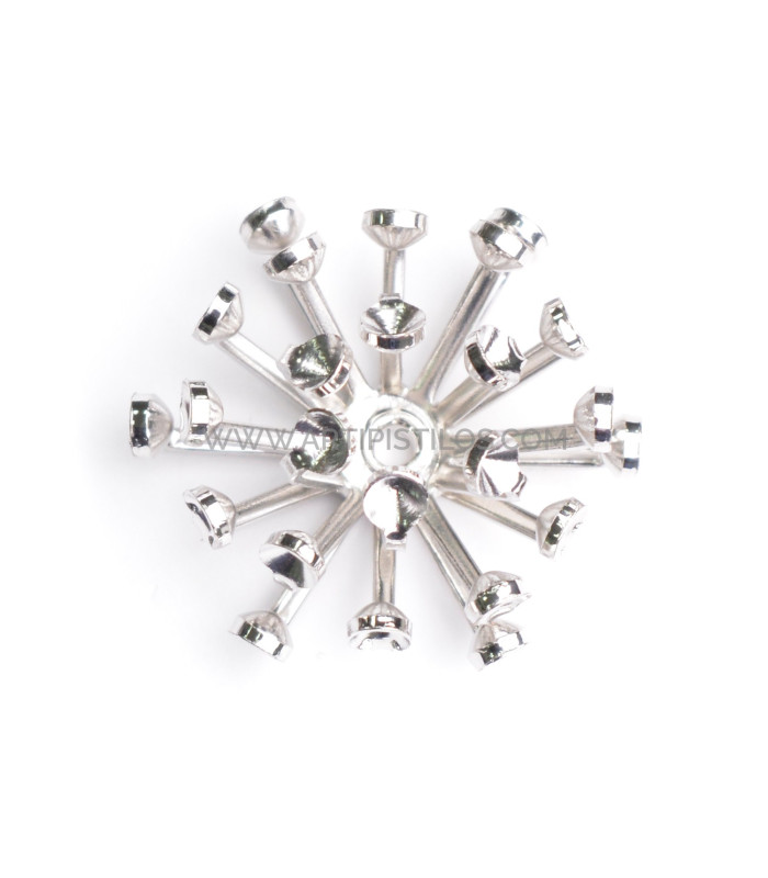 Aplicação metálica de 2 peças