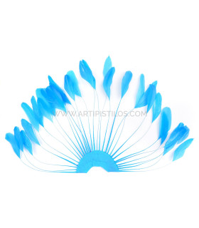 Montaje De Plumas De Antena De Gallo 20/25 Cm Lagoon  Altura: 25 Cms. Diametro 40 Cms. - sombrero