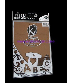 Tela Especial Para Fijar Con Plancha 15 X 20 Cms. Bronce - tejido