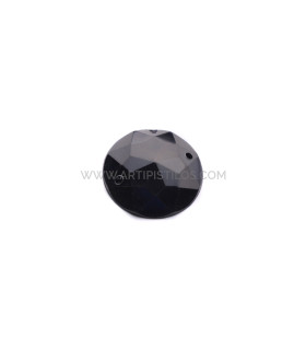 Piedra Redonda Para Coser 16 Mm De Diámetro Negro - tocados