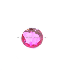 Piedra Redonda Para Coser 16 Mm De Diámetro Fucsia - tocados