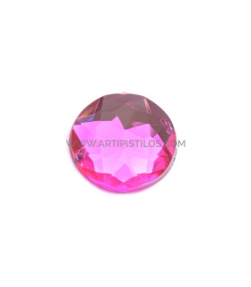 Piedra Redonda Para Coser 22 Mm Fucsia - tocados