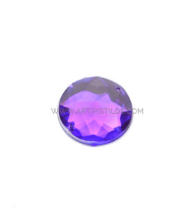 Piedra Redonda Para Coser 22 Mm Morado - tocados