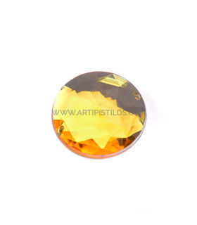 Piedra Redonda Para Coser 30 Mm Amarillo - tocados