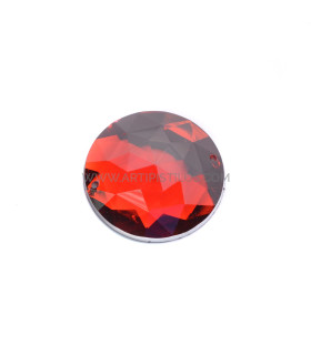 Piedra Redonda Para Coser 30 Mm Rojo - tocados
