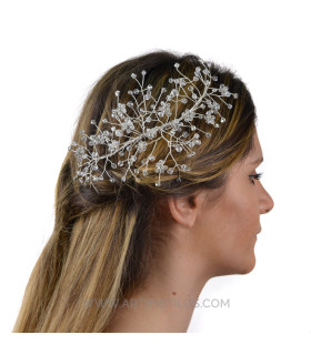 Enfeite de cabelo metálico "BRUNA"